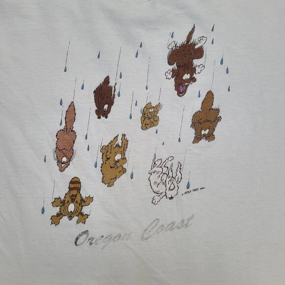 Vintage 1984 Dog Cat Shirt Womens Medium 19x22 White - Picture 9 of 15